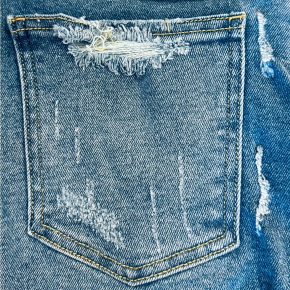 Harper Heritage Denim Blue Distressed Women Shorts - Picture 8 of 8